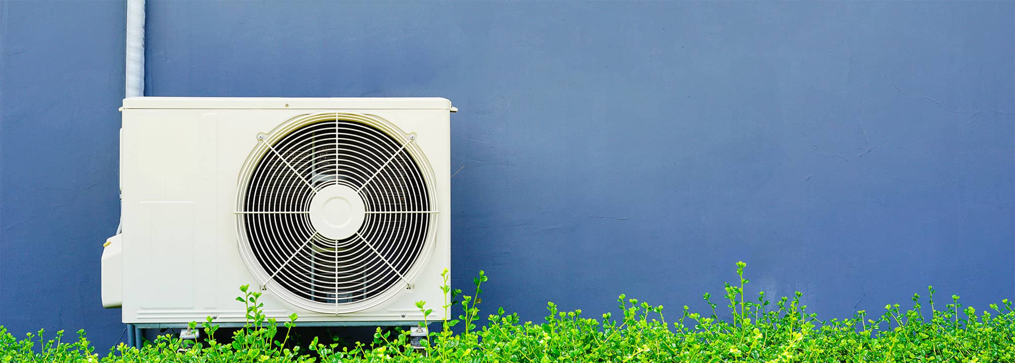 climatiseur murs bleu